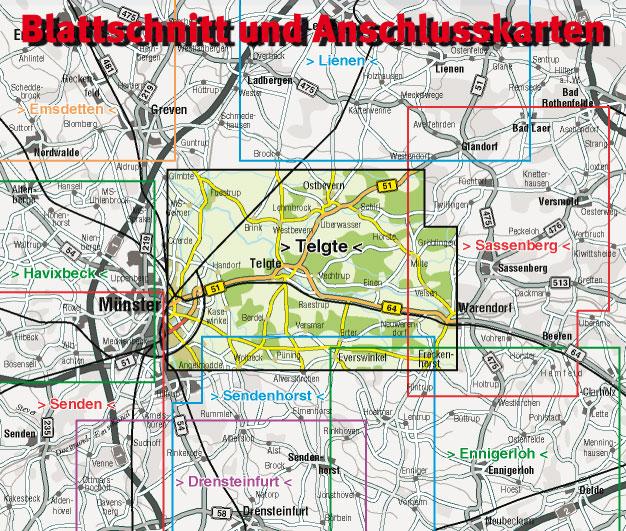 Rückseitencover Telgte, KVplan, Radkarte/Freizeitkarte/Stadtplan, 1:25.000 / 1:12.500 / 1:6.250