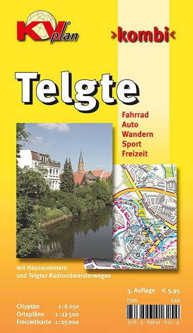 Vorderes Coverbild Telgte, KVplan, Radkarte/Freizeitkarte/Stadtplan, 1:25.000 / 1:12.500 / 1:6.250