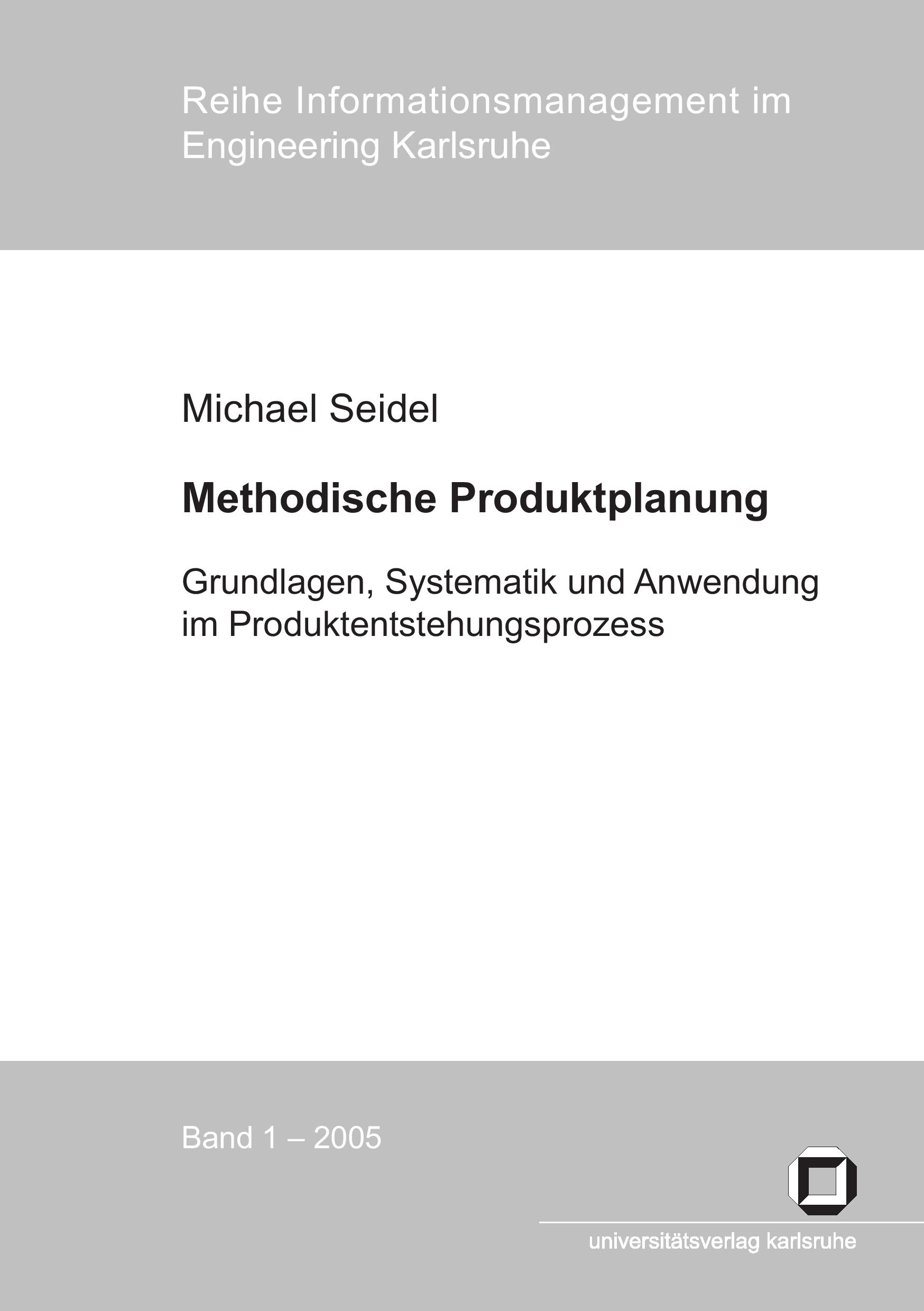 Vorderes Coverbild Methodische Produktplanung. Grundlagen, Systematik und Anwendung im Produktentstehungsprozess