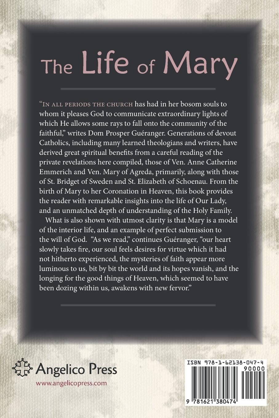 Rückseitencover The Life of Mary as Seen by the Mystics