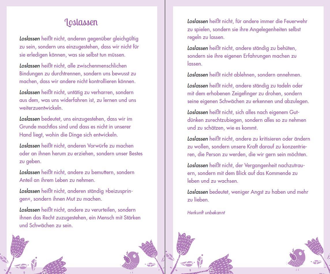 Beispielinhalt (Bild) Loslassen