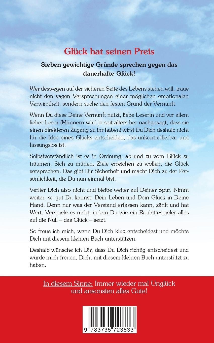 Rückseitencover Glück hat seinen Preis