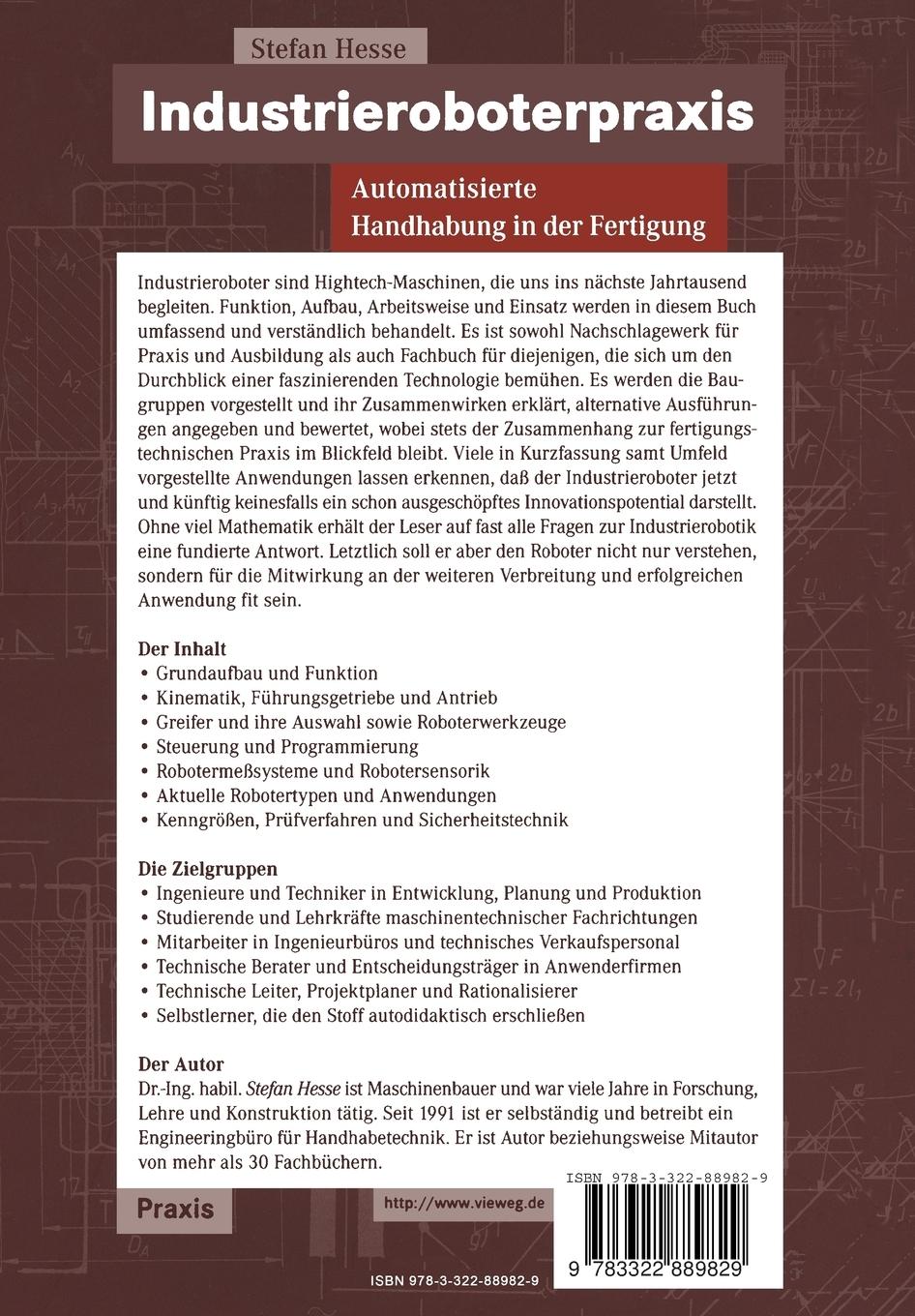 Rückseitencover Industrieroboterpraxis