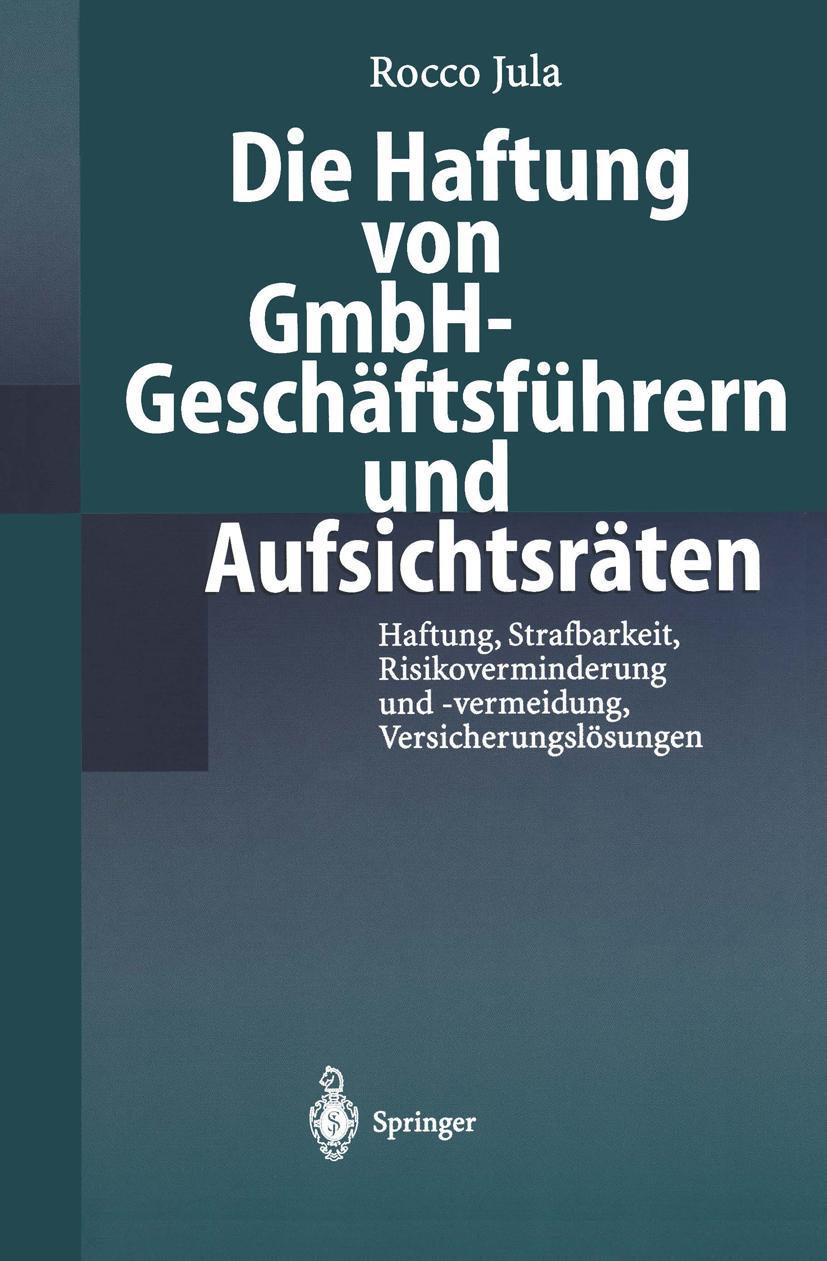 Vorderes Coverbild Die Haftung von GmbH-Geschäftsführern und Aufsichtsräten