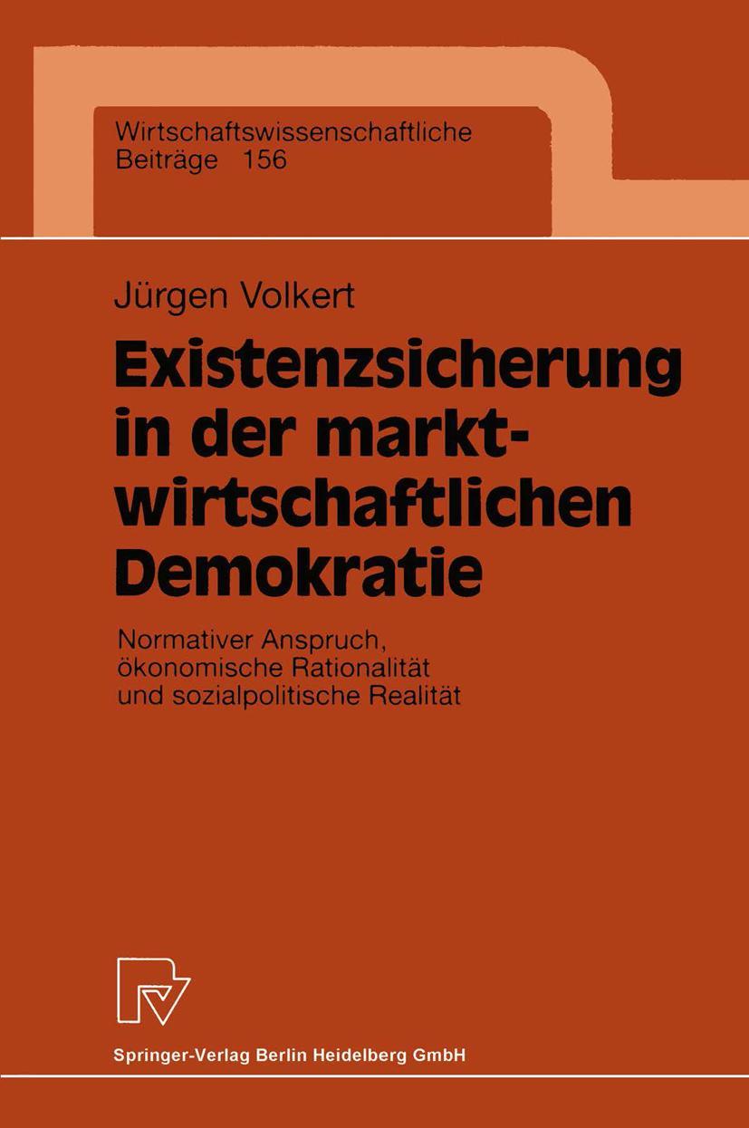 Vorderes Coverbild Existenzsicherung in der marktwirtschaftlichen Demokratie