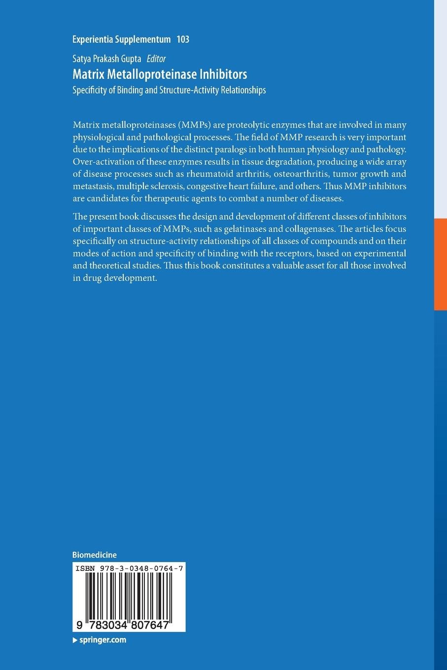 Rückseitencover Matrix Metalloproteinase Inhibitors