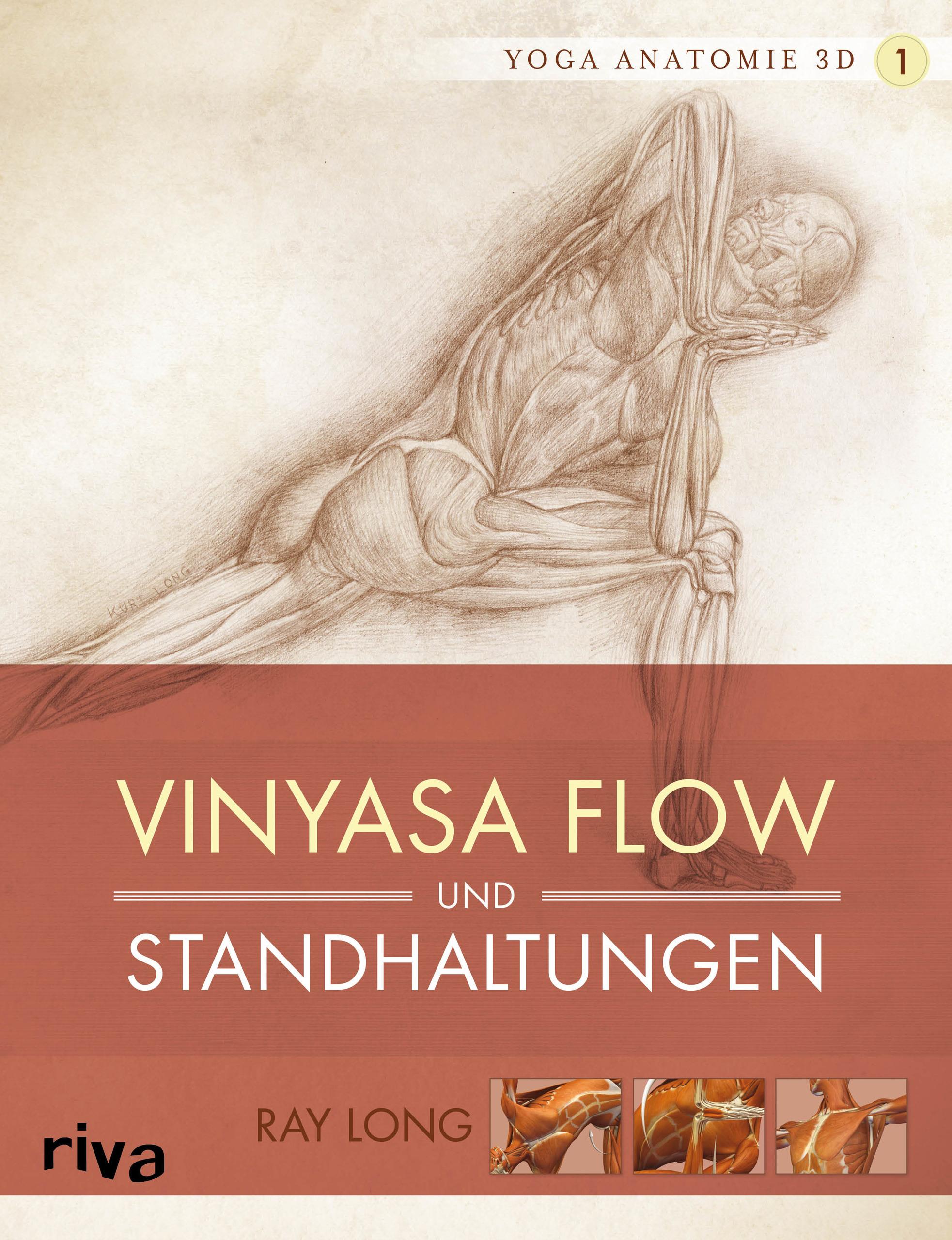 Vorderes Coverbild Yoga-Anatomie 3D. Vinyasa Flow und Standhaltungen