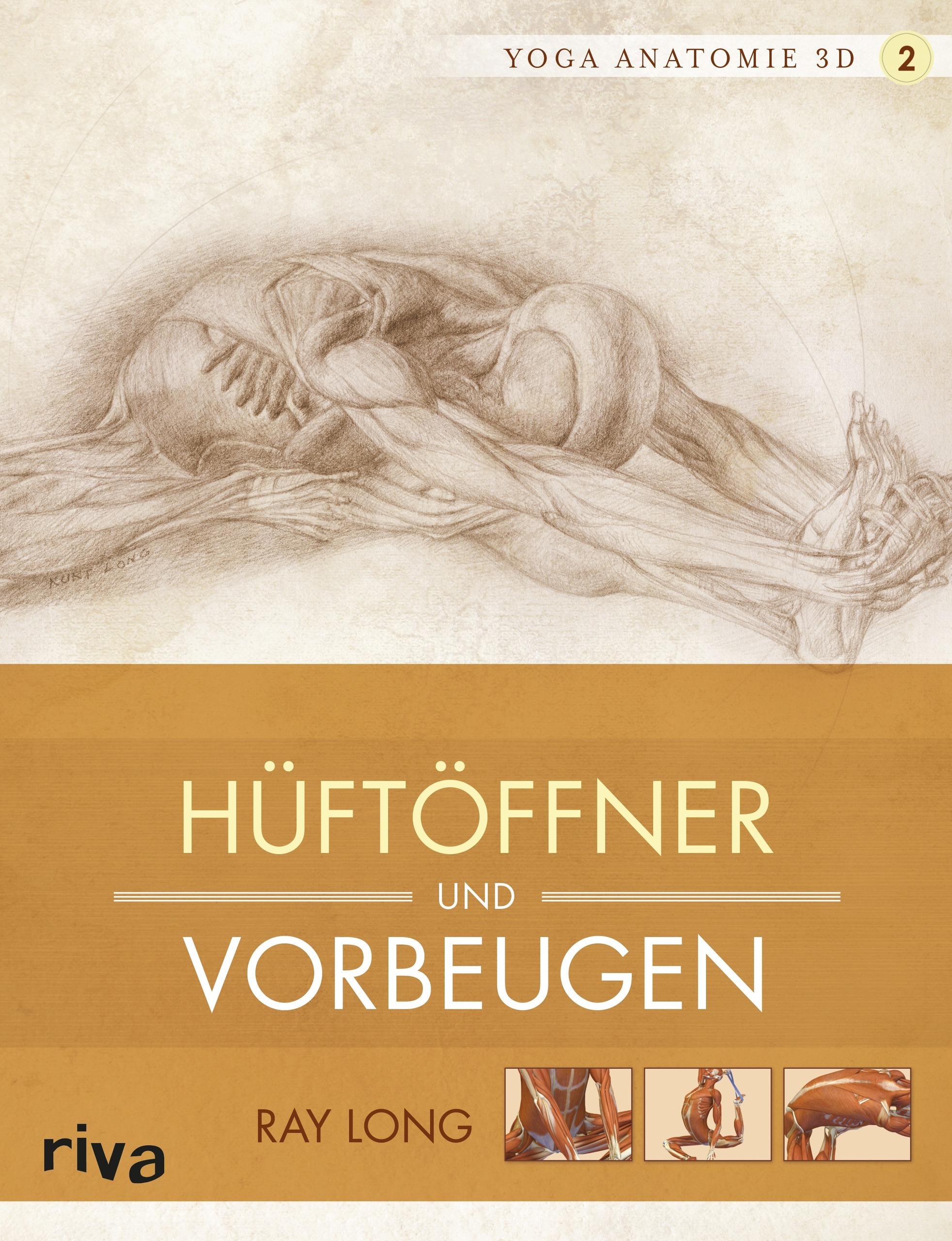 Vorderes Coverbild Yoga-Anatomie 3D. Hüftöffner und Vorbeugen