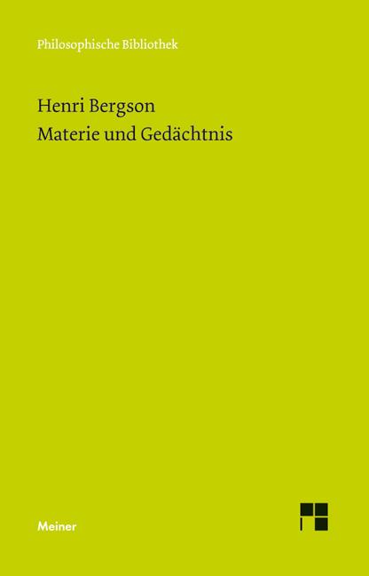 Vorderes Coverbild Materie und Gedächtnis