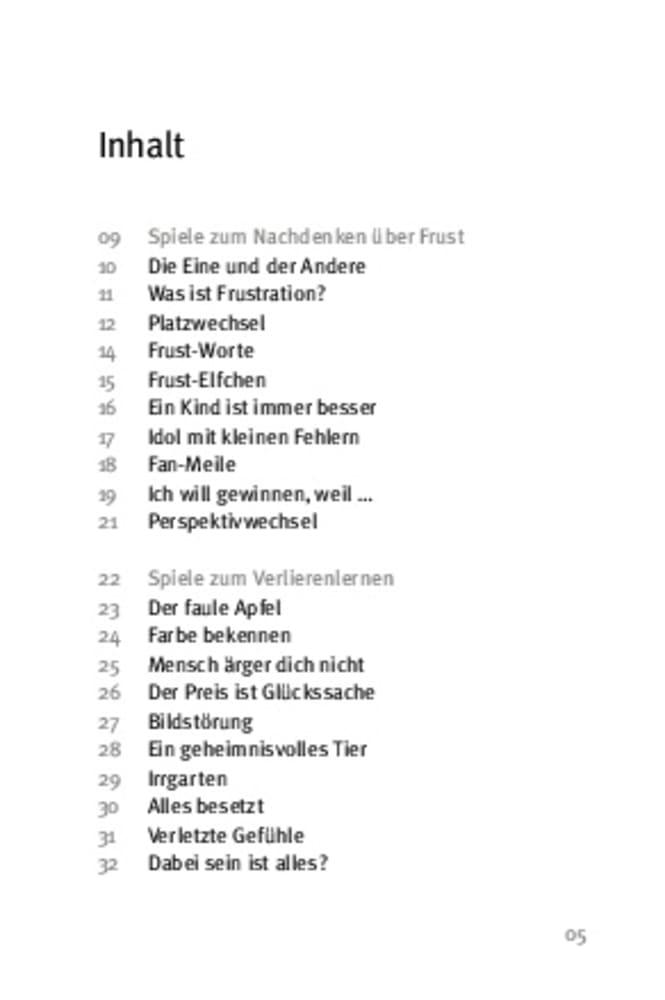 Beispielinhalt (Bild) Die 50 besten Spiele zur Frustrationstoleranz
