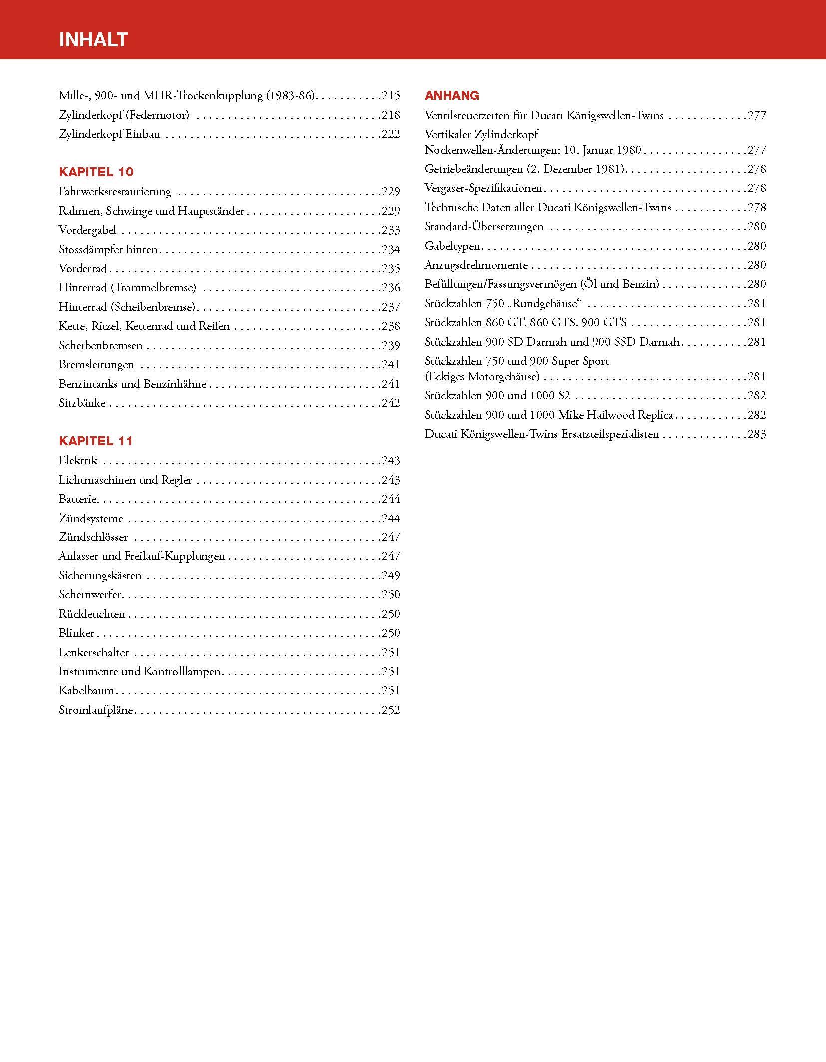 Beispielinhalt (Bild) Das Ducati Schrauberhandbuch