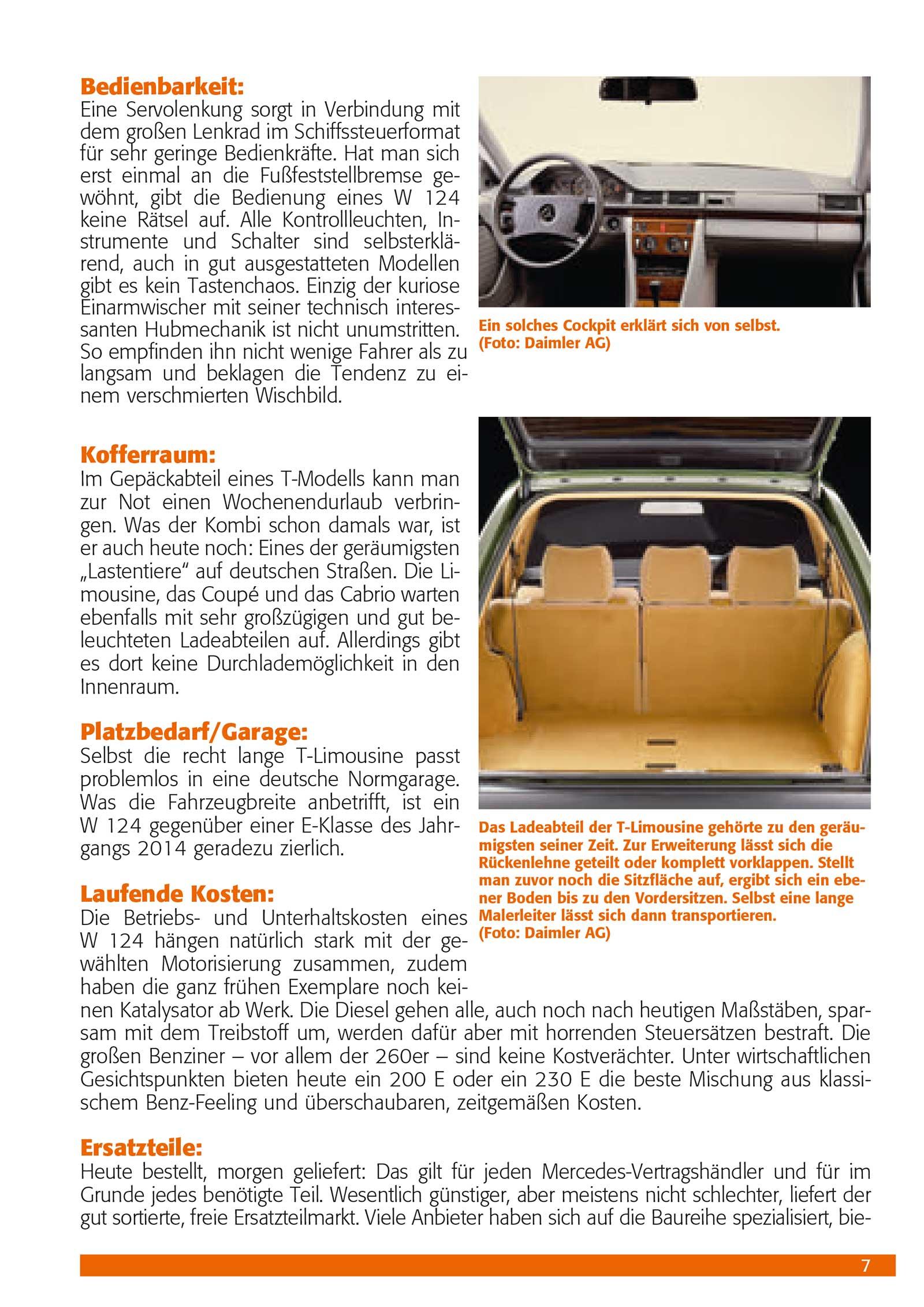 Beispielinhalt (Bild) Mercedes-Benz W 124