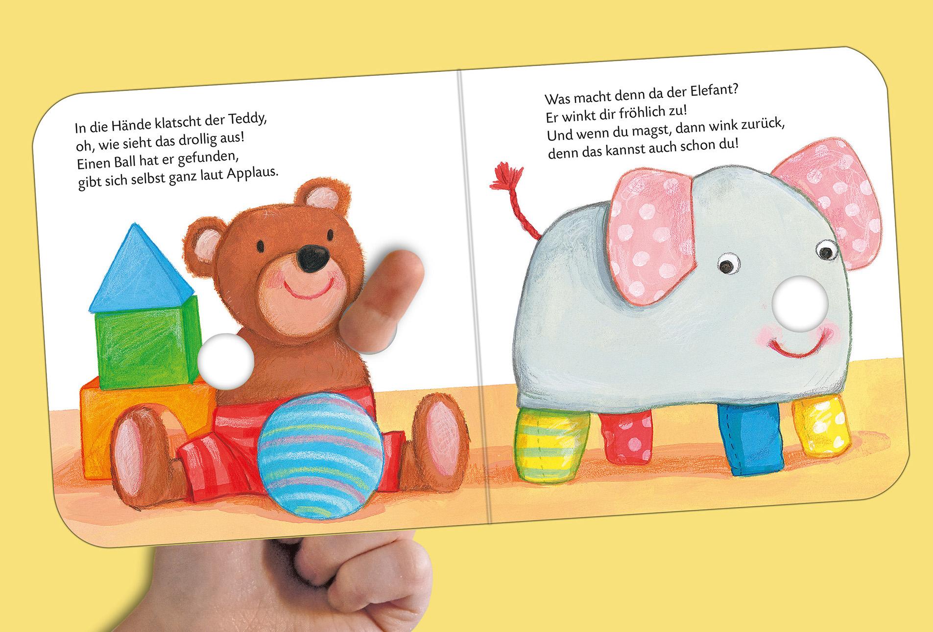 Beispielinhalt (Bild) Duden: Zi-Za-Zappelfinger Mein erstes Fingerspielbuch