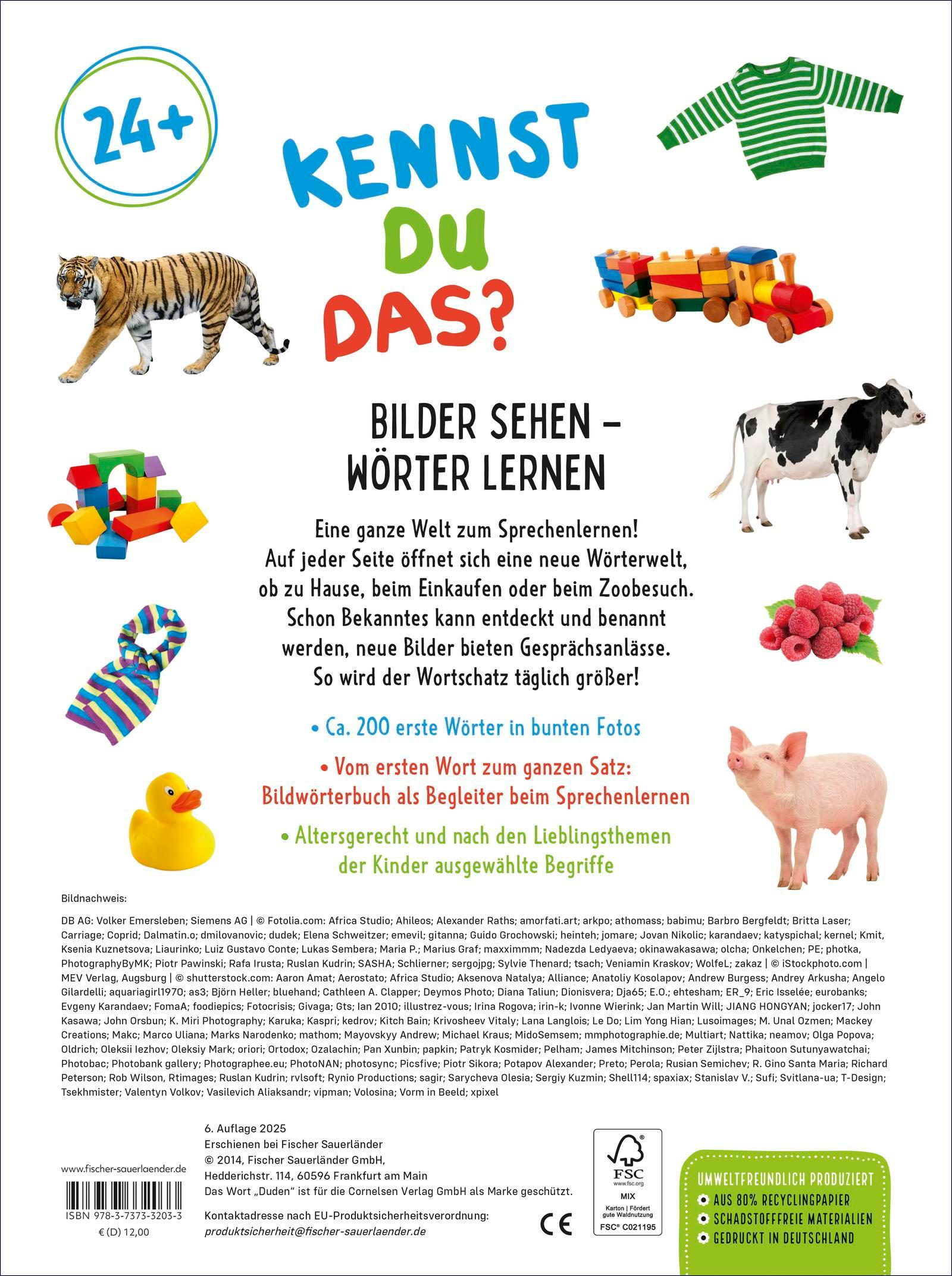 Rückseitencover Kennst du das? Das große Bildwörterbuch