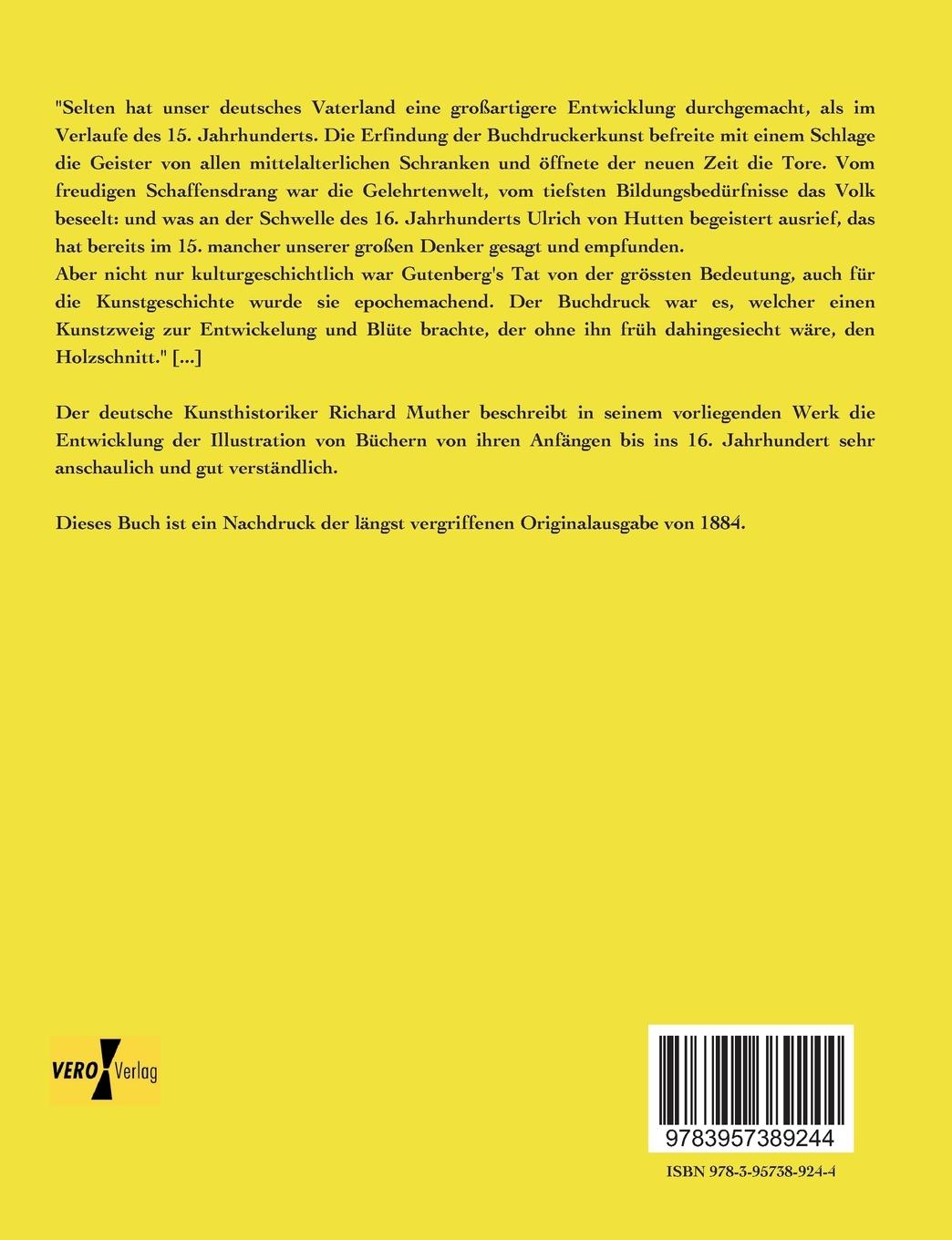 Rückseitencover Die deutsche Bücherillustration der Gothik und Frührenaissance