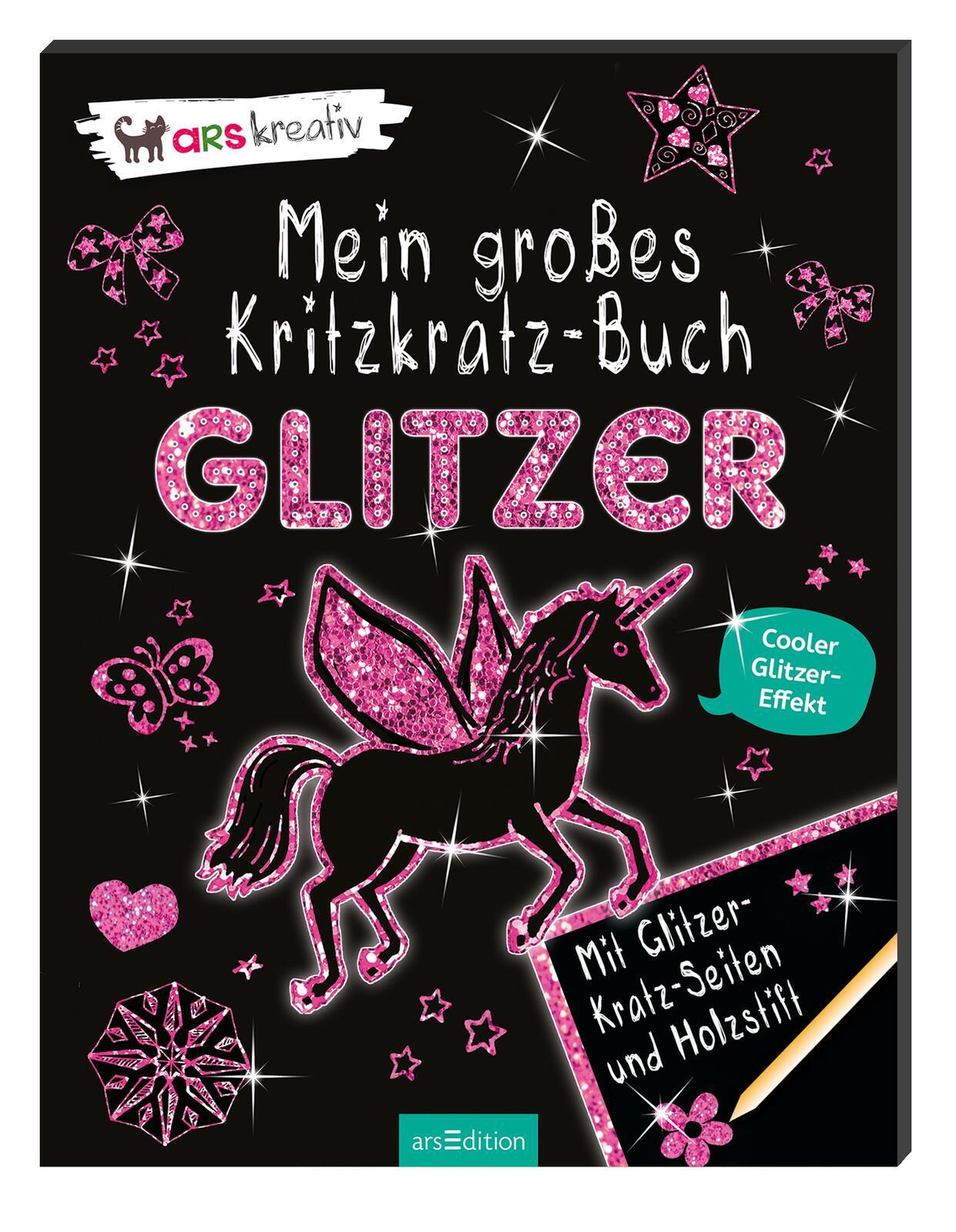 Vorderes Coverbild Mein großes Kritzkratz-Buch Glitzer