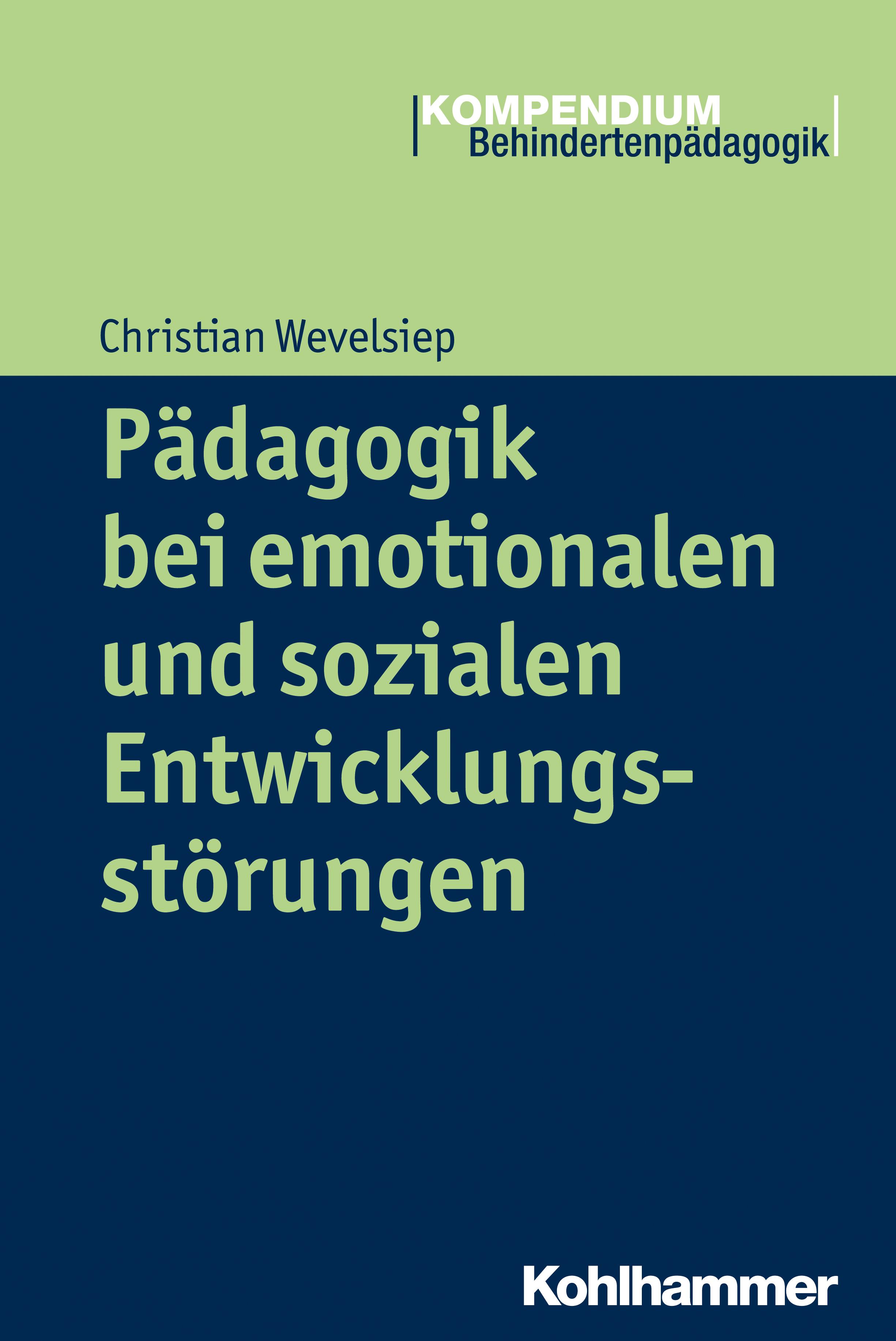 Vorderes Coverbild Pädagogik bei emotionalen und sozialen Entwicklungsstörungen
