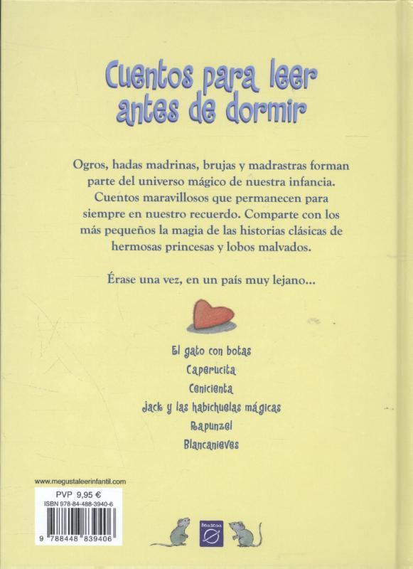 Rückseitencover Cuentos para leer antes de dormir