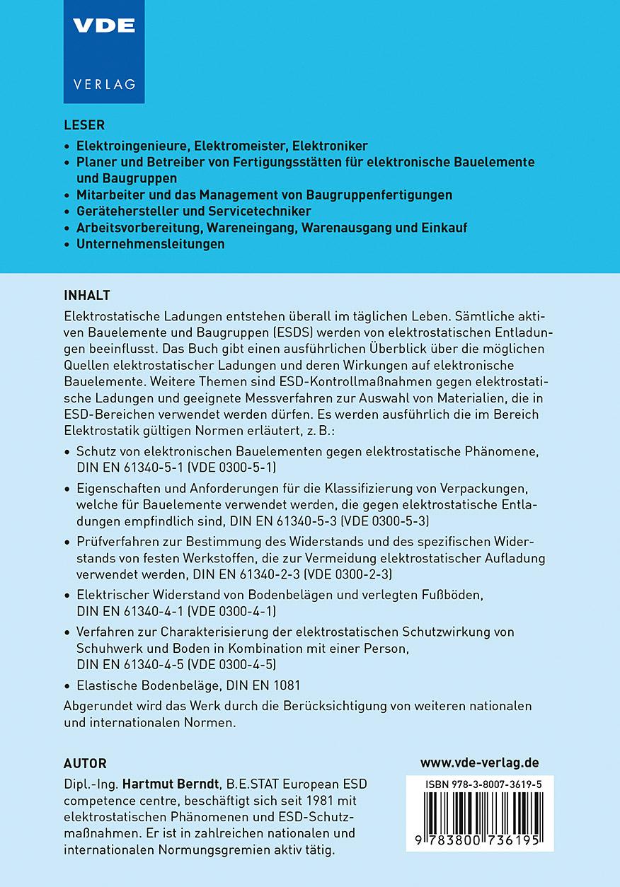 Rückseitencover Elektrostatik