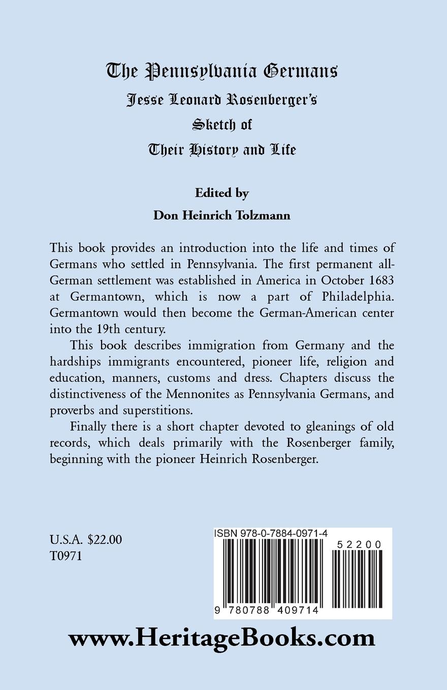 Rückseitencover The Pennsylvania Germans