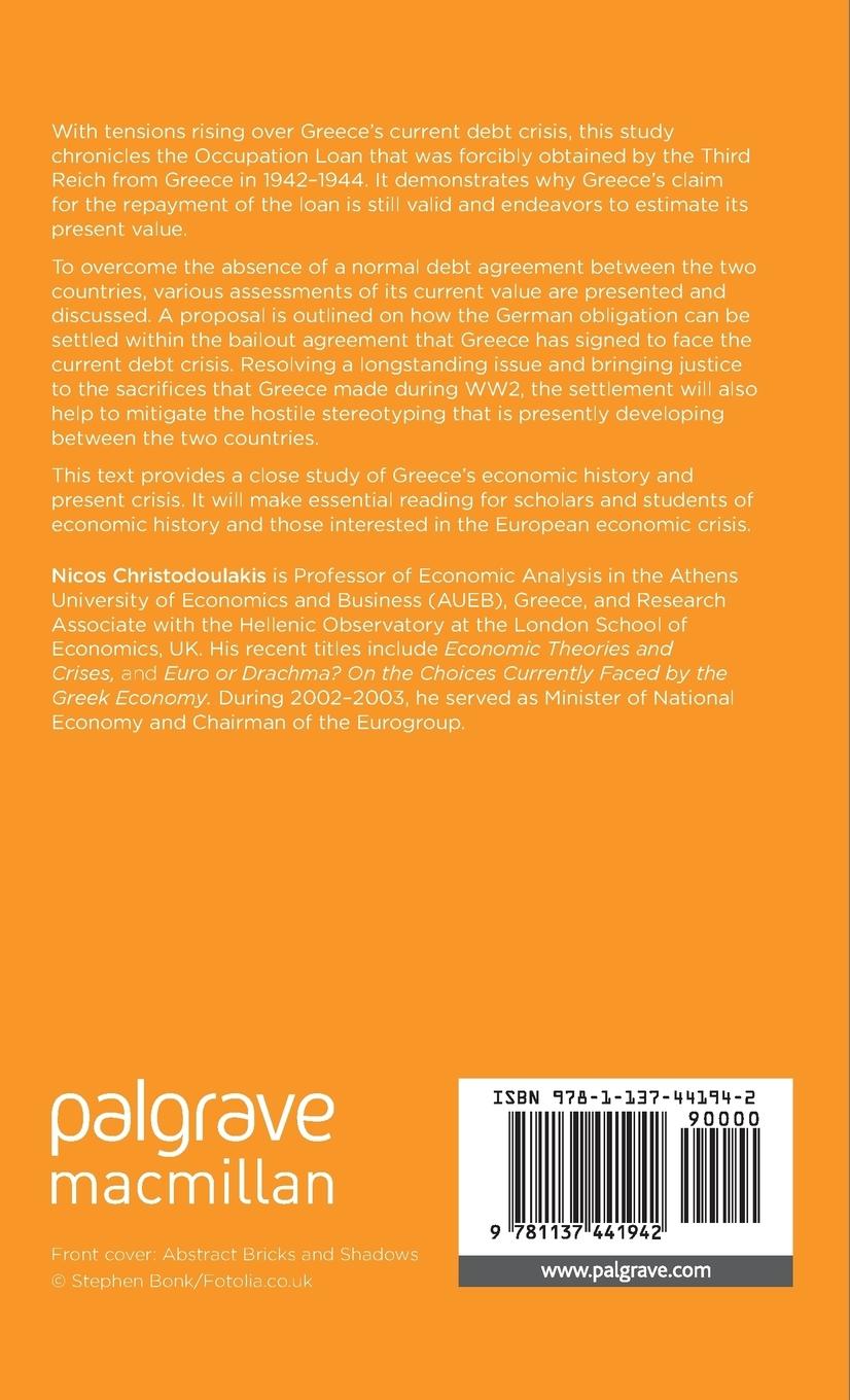 Rückseitencover Germany's War Debt to Greece