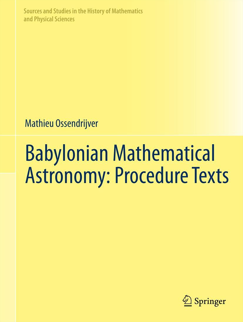 Vorderes Coverbild Babylonian Mathematical Astronomy: Procedure Texts