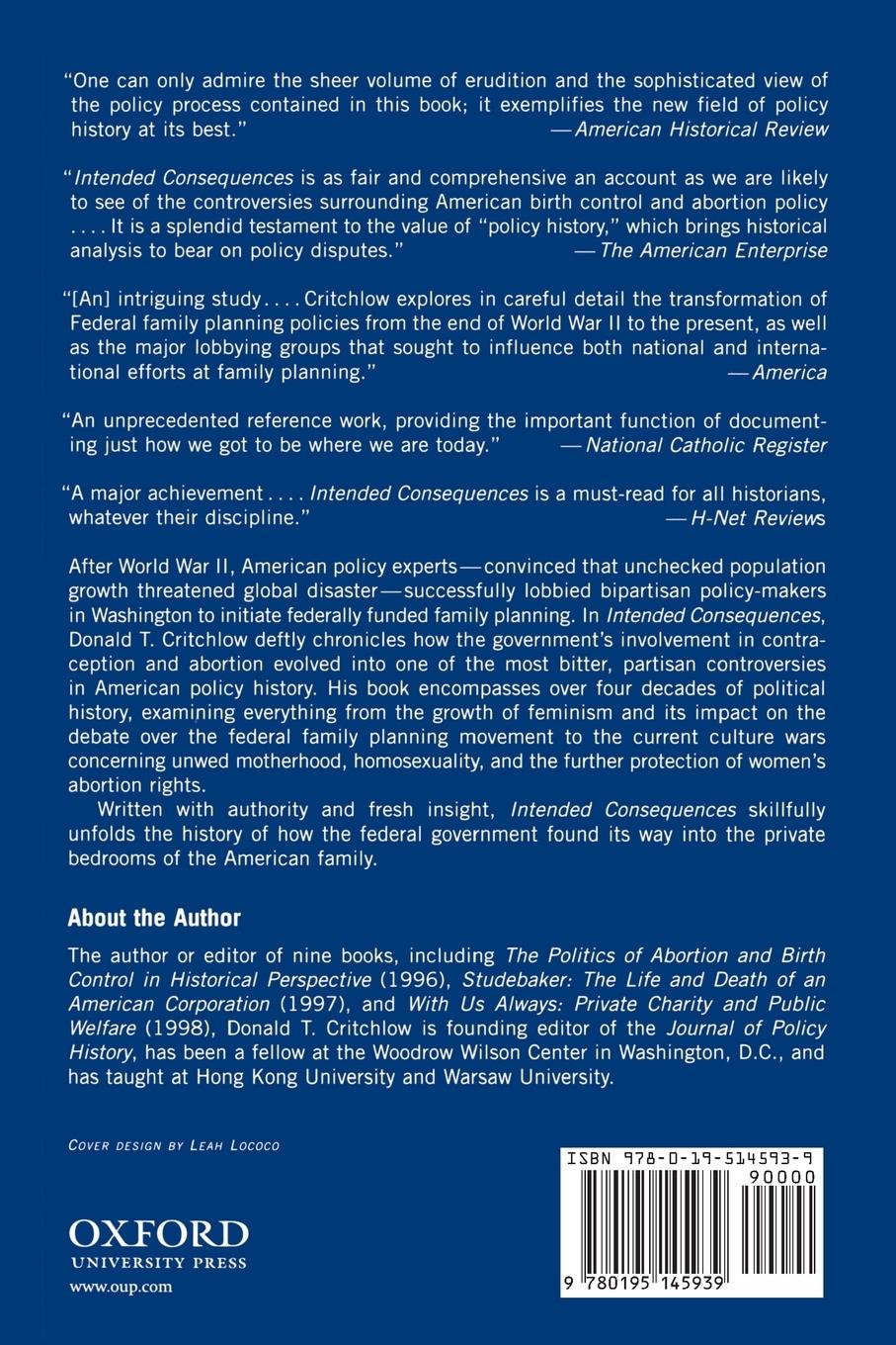 Rückseitencover Intended Consequences