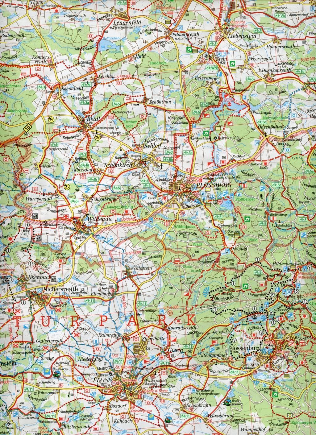 Beispielinhalt (Bild) Naturpark Nördlicher Oberpfälzer Wald / Böhmerwald 1 : 50 000. Fritsch Wanderkarte