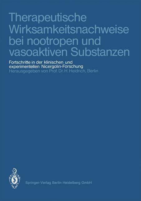 Vorderes Coverbild Therapeutische Wirksamkeitsnachweise bei nootropen und vasoaktiven Substanzen