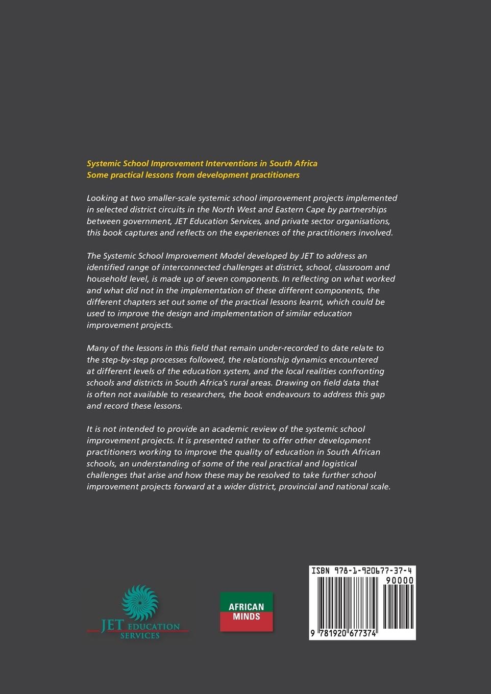 Rückseitencover Systemic School Improvement Interventions in South Africa. Some Practical Lessons from Development Practioners