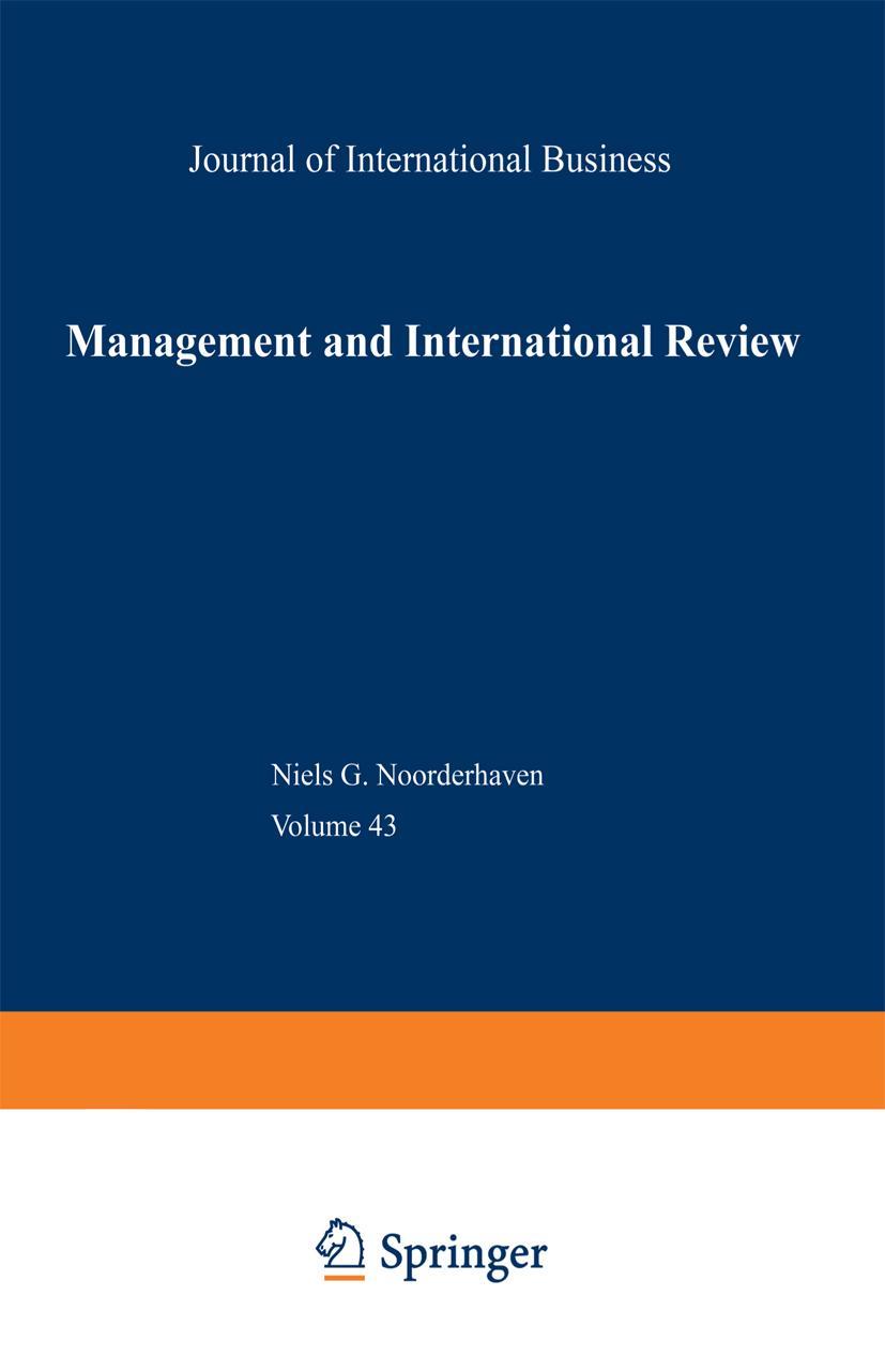 Vorderes Coverbild Management and International Review
