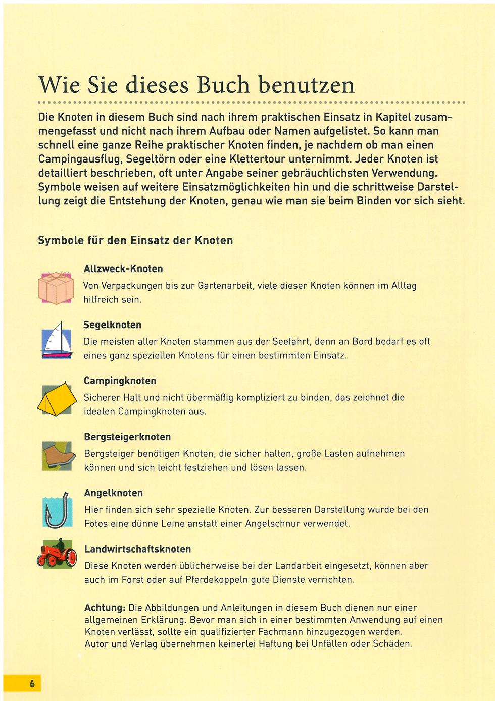 Beispielinhalt (Bild) Knoten für Segler, Angler, Bergsteiger und Camper