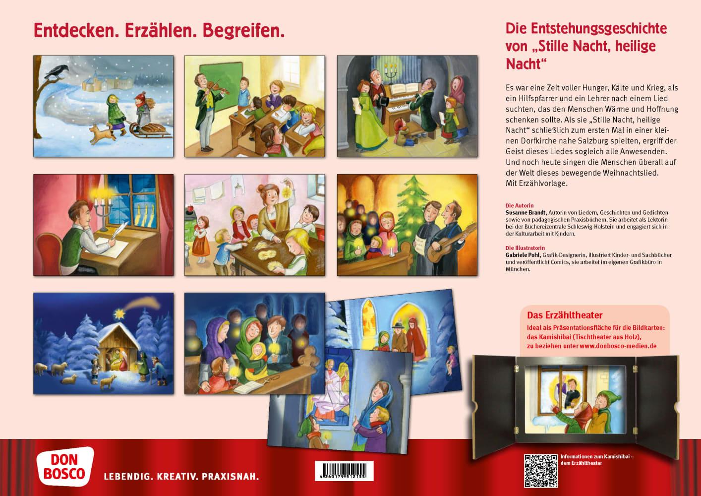 Beispielinhalt (Bild) Stille Nacht, heilige Nacht. Kamishibai Bildkartenset.