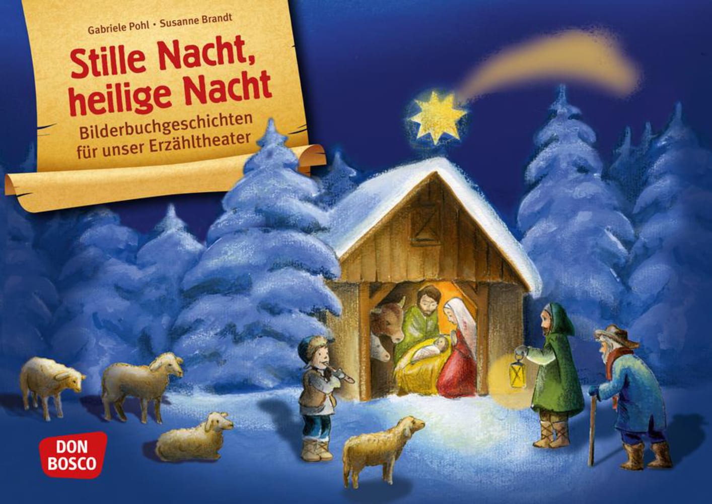 Vorderes Coverbild Stille Nacht, heilige Nacht. Kamishibai Bildkartenset.