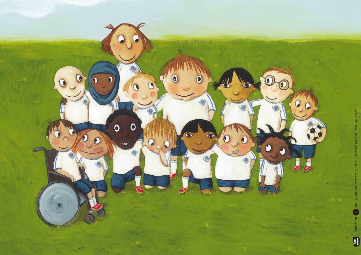 Beispielinhalt (Bild) Wir haben Rechte! Kamishibai Bildkartenset.