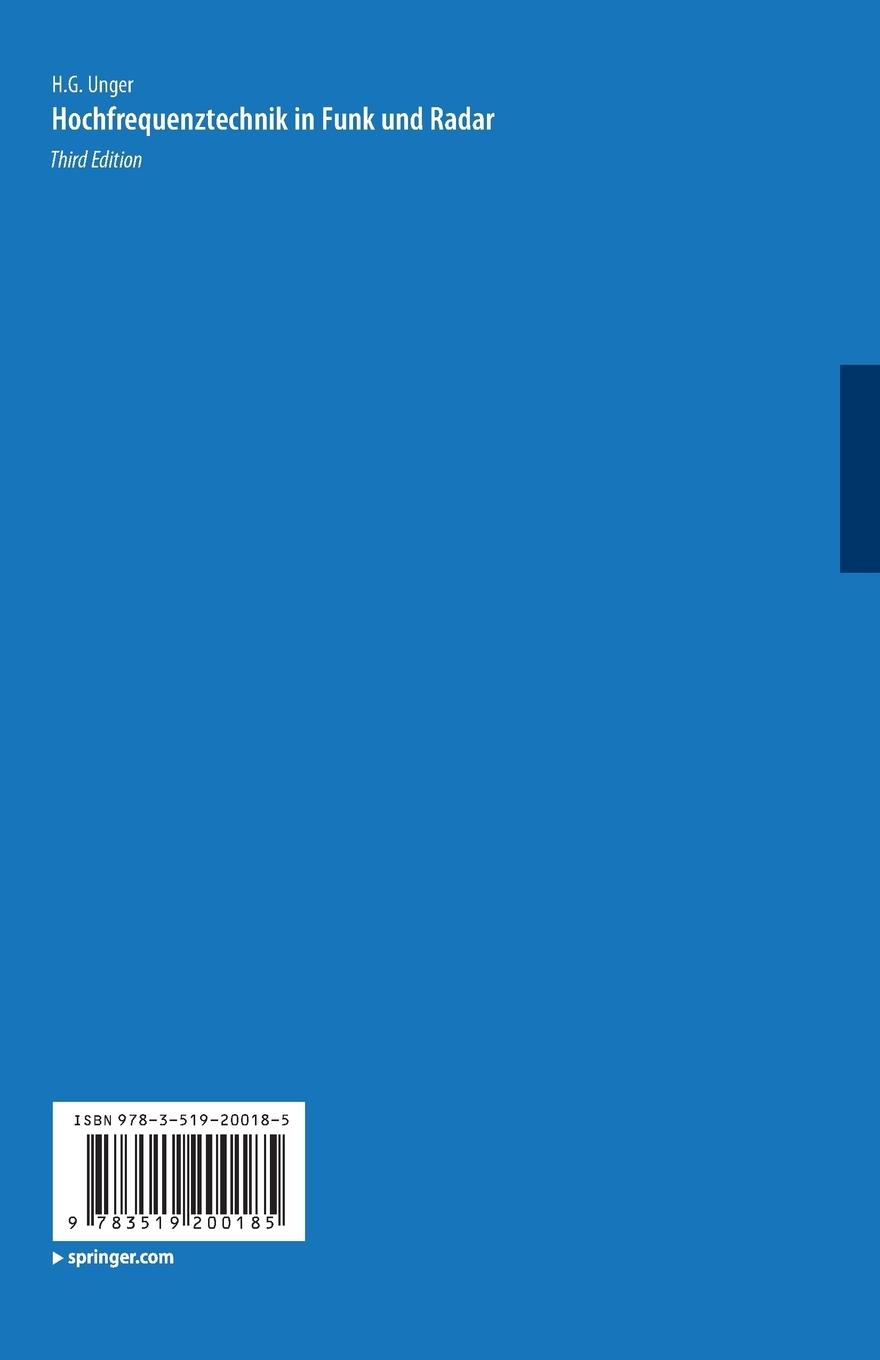 Rückseitencover Hochfrequenztechnik in Funk und Radar