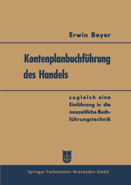 Vorderes Coverbild Kontenplanbuchführung des Handels