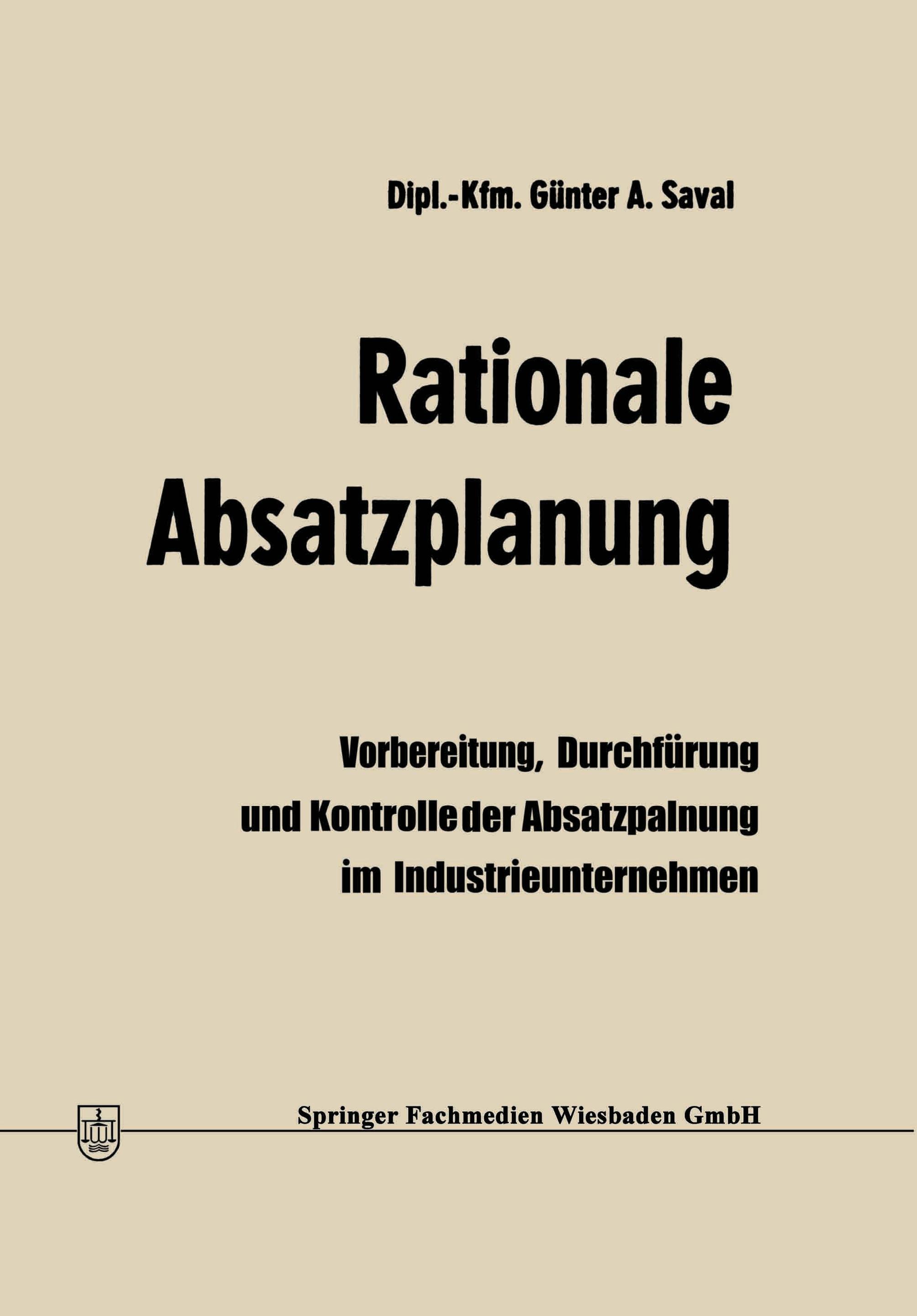 Vorderes Coverbild Rationale Absatzplanung