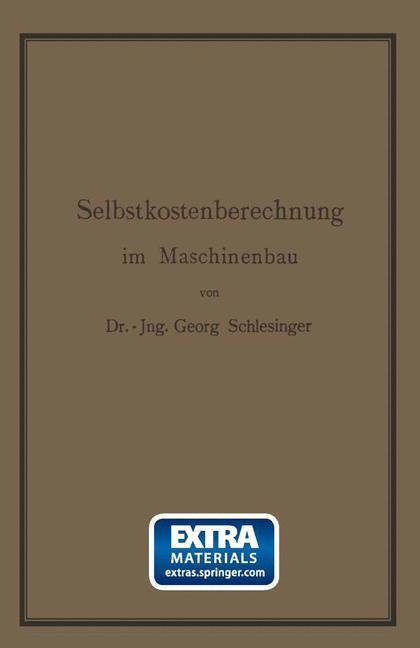 Vorderes Coverbild Selbstkostenberechnung im Maschinenbau