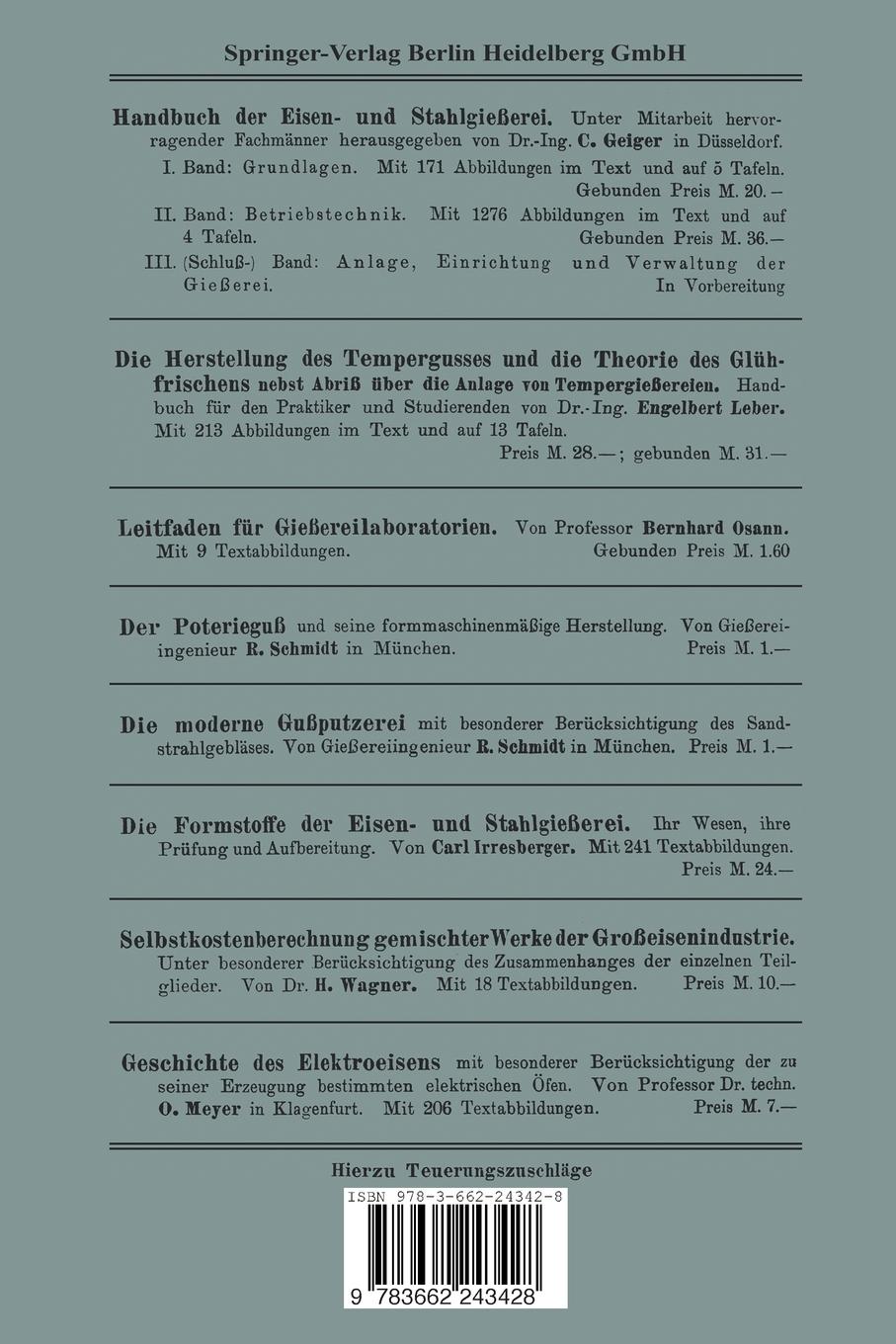 Rückseitencover Der basische Herdofenprozeß