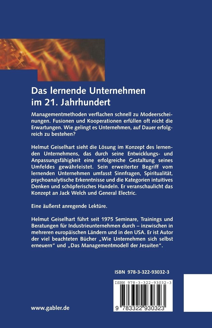 Rückseitencover Das lernende Unternehmen im 21. Jahrhundert