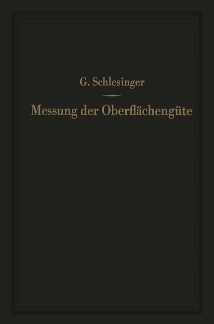 Vorderes Coverbild Messung der Oberflächengüte