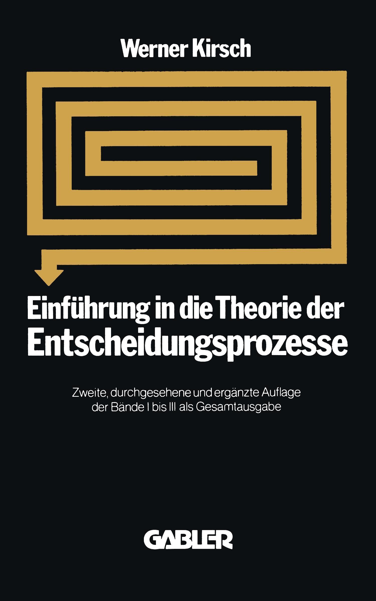 Vorderes Coverbild Einführung in die Theorie der Entscheidungsprozesse
