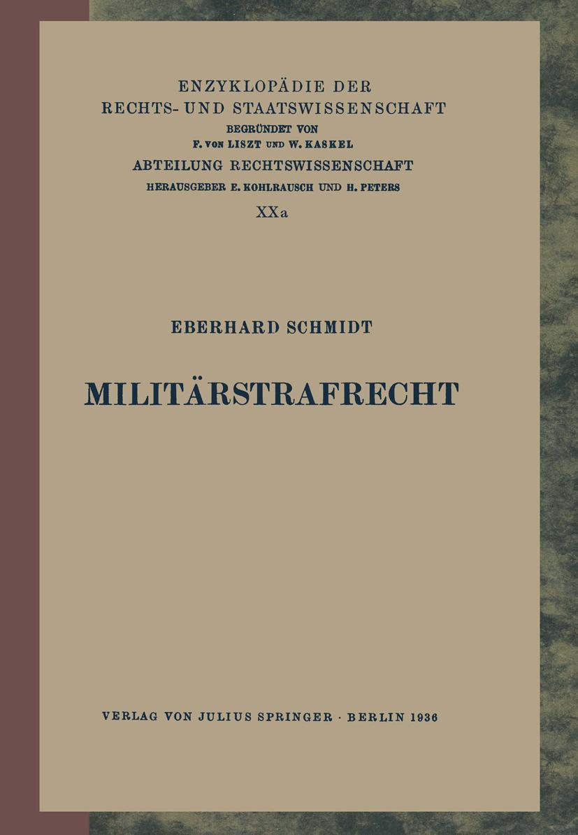 Vorderes Coverbild Militärstrafrecht