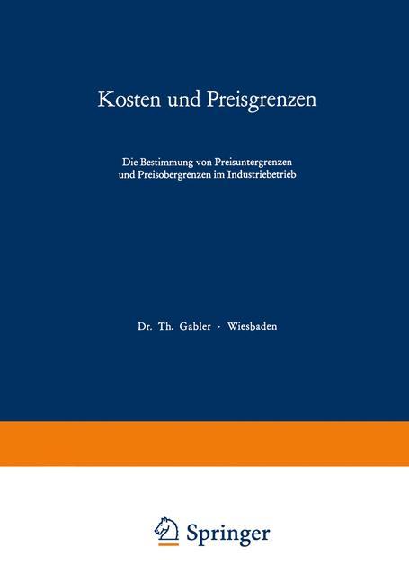 Vorderes Coverbild Kosten und Preisgrenzen