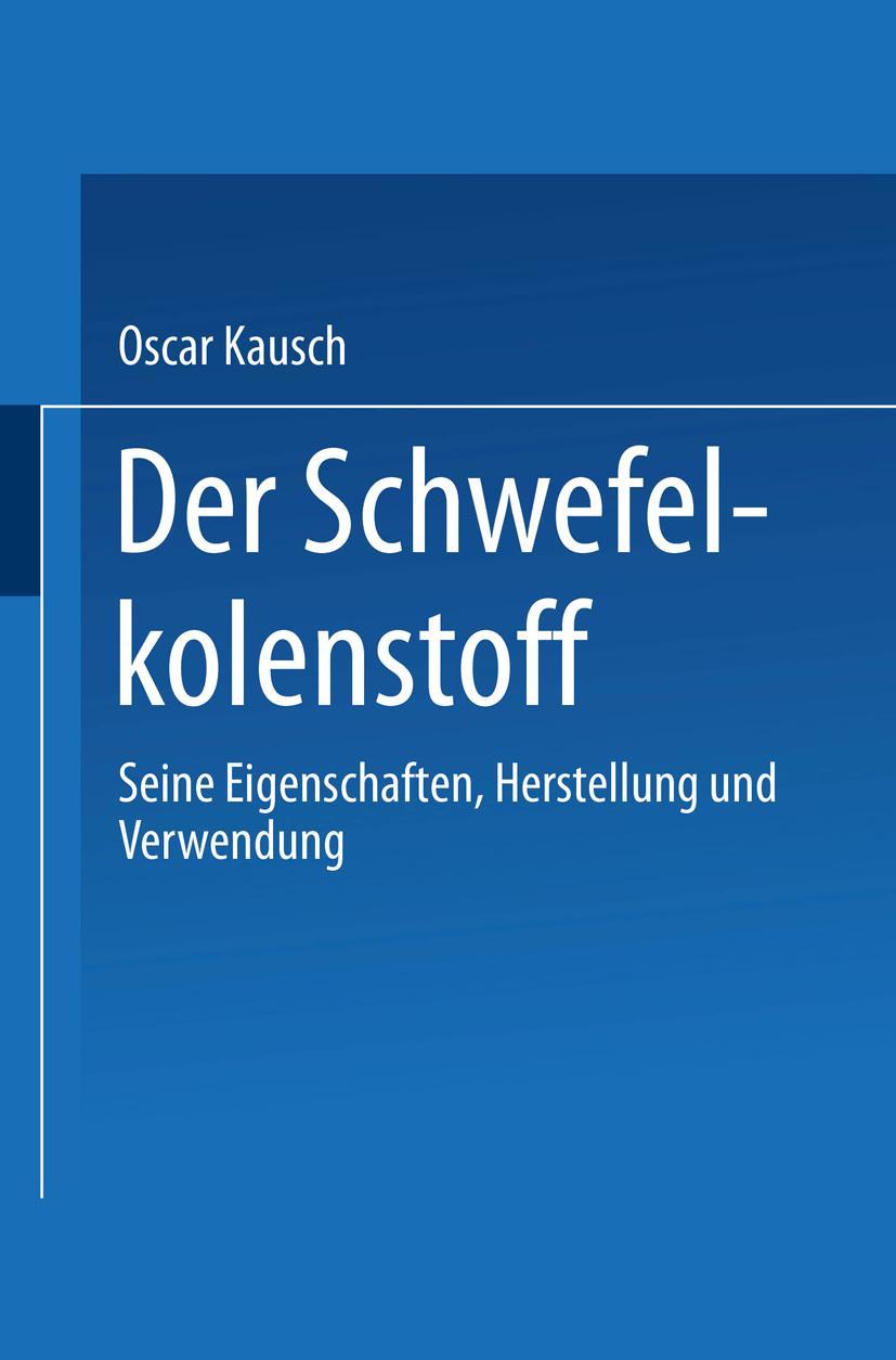 Vorderes Coverbild Der Schwefelkohlenstoff