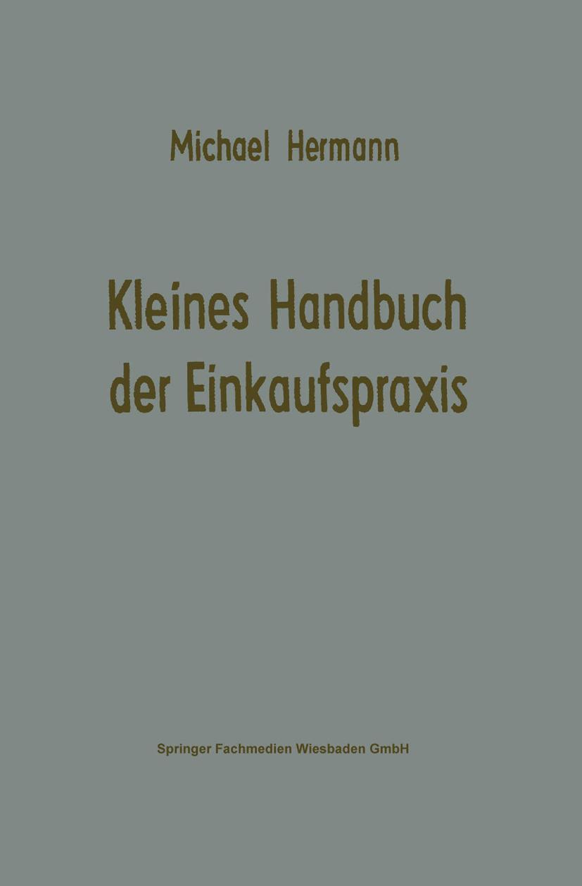 Vorderes Coverbild Kleines Handbuch der Einkaufspraxis
