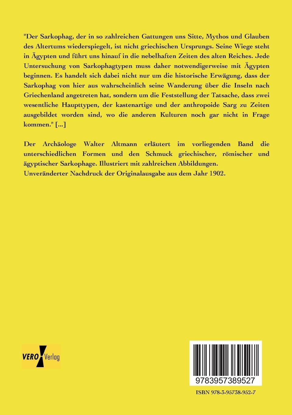 Rückseitencover Architektur und Ornamentik der antiken Sarkophage