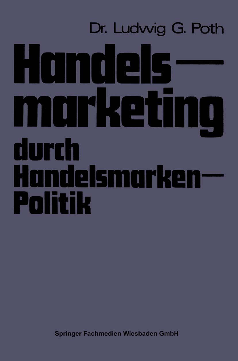 Vorderes Coverbild Handelsmarketing durch Handelsmarken-Politik