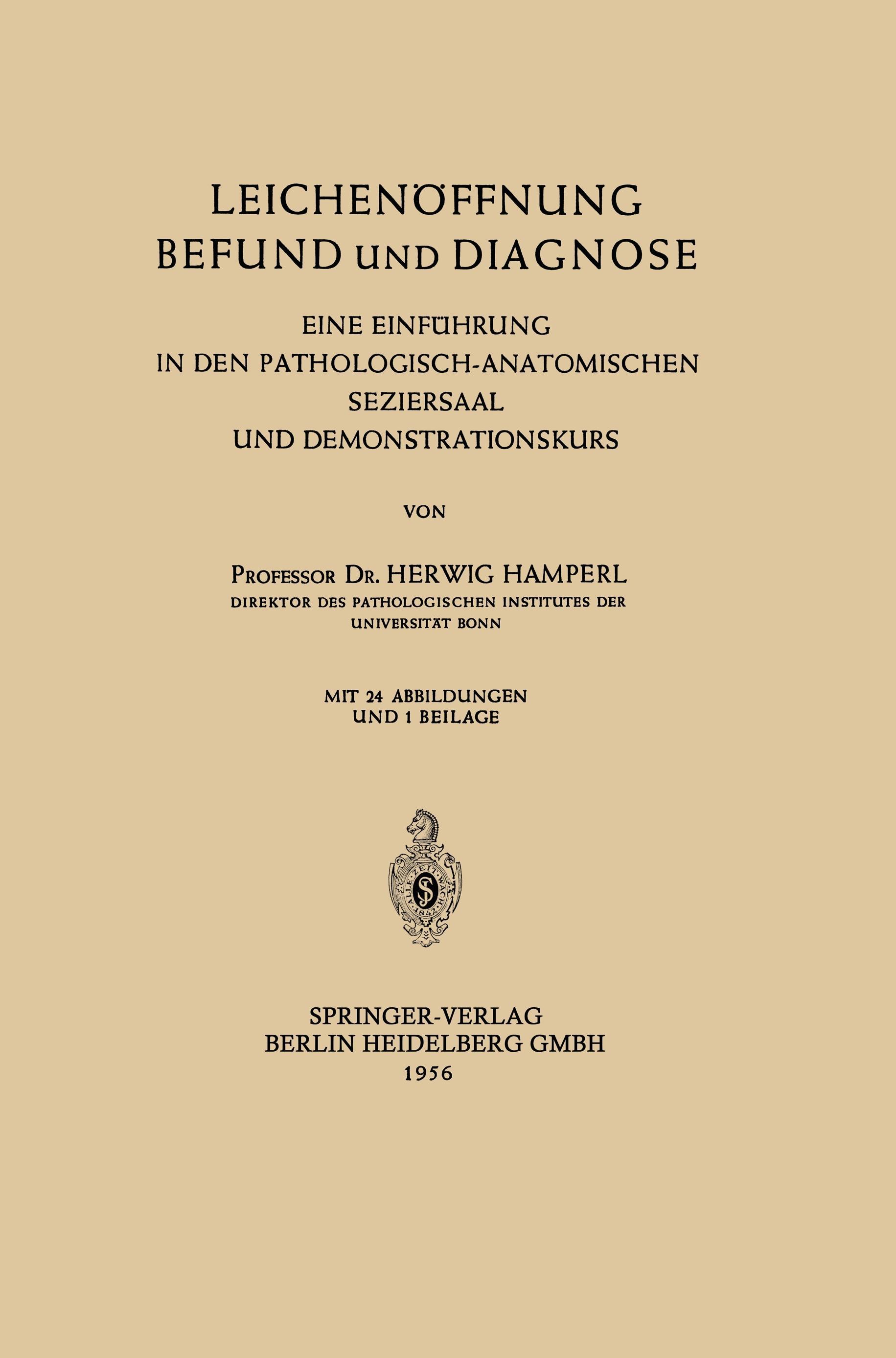 Vorderes Coverbild Leichenöffnung Befund und Diagnose